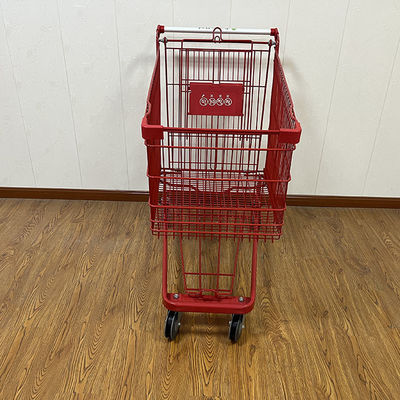 210L Asia And German Wire Supermarket Shopping Push Cart Grocery Shopping Trolley