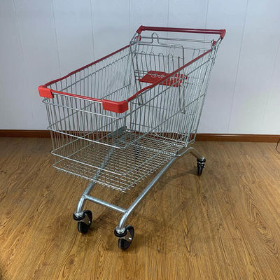 210L Variety Store CE Certificate Elevator Wheel Steel Shopping Cart