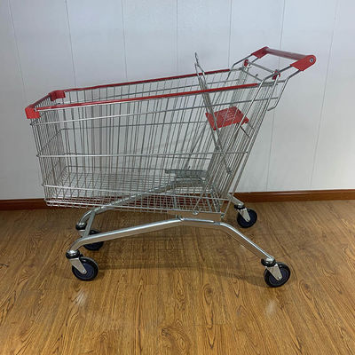 210L Variety Store CE Certificate Elevator Wheel Steel Shopping Cart