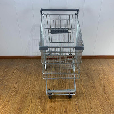 240L Australian Style General Purpose Supermarket Trolley With Grey Plastic Parts
