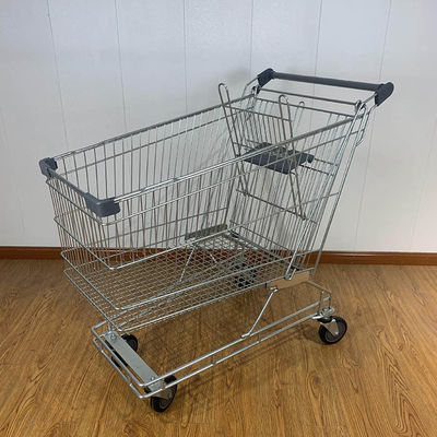 240L Australian Style General Purpose Supermarket Trolley With Grey Plastic Parts