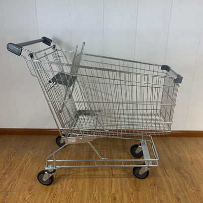 240L Australian Style General Purpose Supermarket Trolley With Grey Plastic Parts