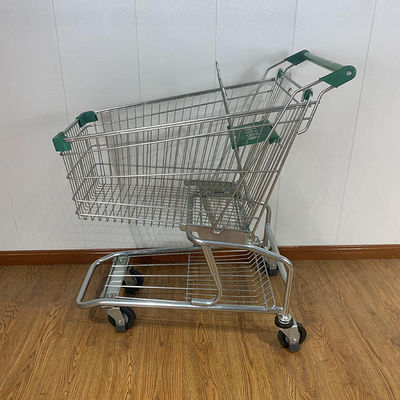 100L Grocery Store Rolling Trolley American Style Supermarket Shopping Trolley