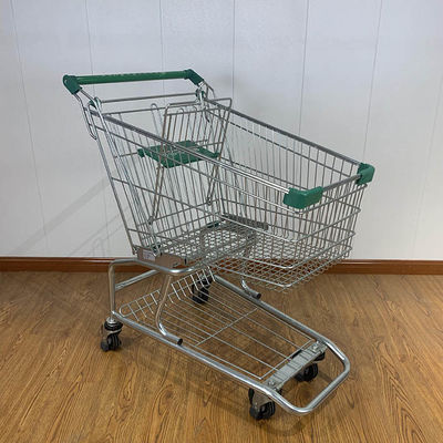 100L Grocery Store Rolling Trolley American Style Supermarket Shopping Trolley