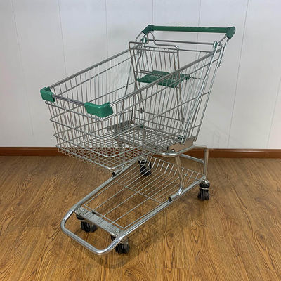 100L Grocery Store Rolling Trolley American Style Supermarket Shopping Trolley