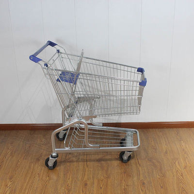 100L Grocery store Rolling Trolley Steel Powder Coating German type Steel Shopping Cart