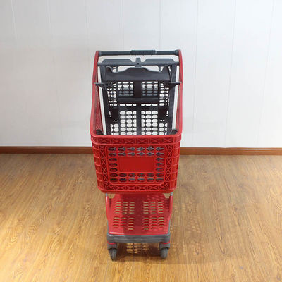 130L China All Plastic Push Trolley Plastic Shopping Carts