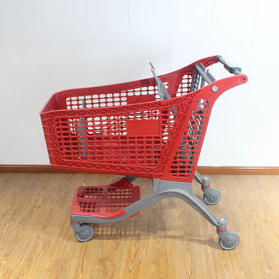 130L China All Plastic Push Trolley Plastic Shopping Carts