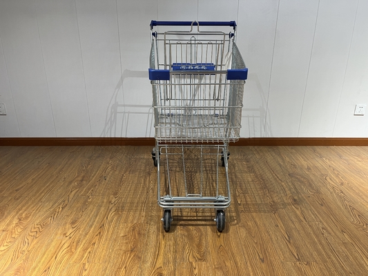 125L Metal Retail Powder Coating Foldable Steel Shopping Trolley for Supermarket Shopping Assistance