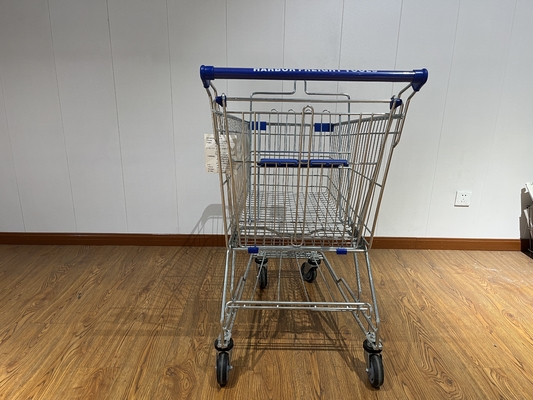 125L Metal Retail Powder Coating Foldable Steel Shopping Trolley for Supermarket Shopping Assistance