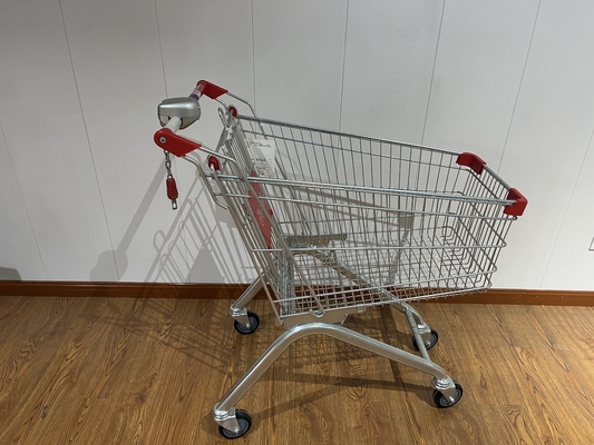 125L Retail carring Large Capacity Foldable Metal Shopping Trolley With Child Seat