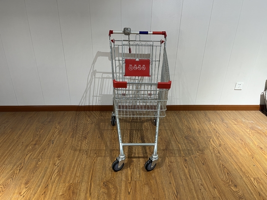 125L Retail carring Large Capacity Foldable Metal Shopping Trolley With Child Seat