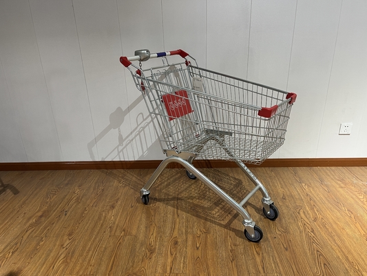 125L Retail carring Large Capacity Foldable Metal Shopping Trolley With Child Seat