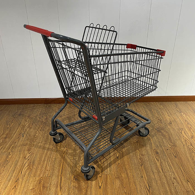 America 4 Wheel Rolser Promotional Hand Push Shopping Trolley Metal Shopping Trolley