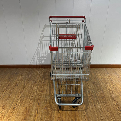 180L General store Supermarket Trolleys American style Supermarket Shopping Trolley with 5 inch wheels