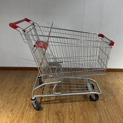 180L General store Supermarket Trolleys American style Supermarket Shopping Trolley with 5 inch wheels