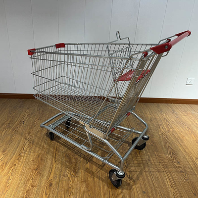 180L General store Supermarket Trolleys American style Supermarket Shopping Trolley with 5 inch wheels