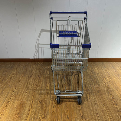 100L Asian Type Grocery store carring Galvanized SGS Certificate Escalator Grocery Shopping Trolley