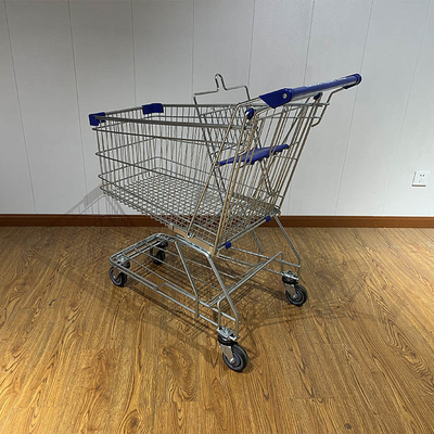 100L Asian Type Grocery store carring Galvanized SGS Certificate Escalator Grocery Shopping Trolley