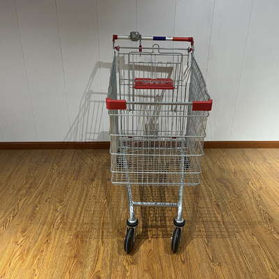 180L General store Galvanized European Market Supermarket Shopping Trolley