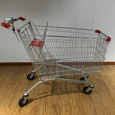 180L General store Galvanized European Market Supermarket Shopping Trolley