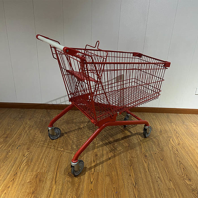Customizable Spar light commercial 210L red shopping cart supermarket shopping cart