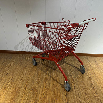 Customizable Spar light commercial 210L red shopping cart supermarket shopping cart