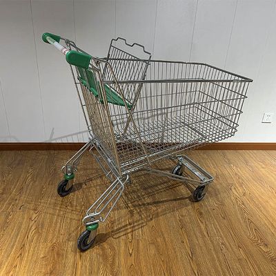 210L Russian Trolley Asian Standared Type Supermarket Shopping Cart Grocery Shopping Trolley