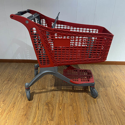 130L China All Plastic Push Trolley Plastic Shopping Carts