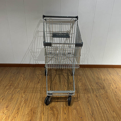 125L Australian supermarket shopping cart with grey plastic parts chain store shopping cart CE