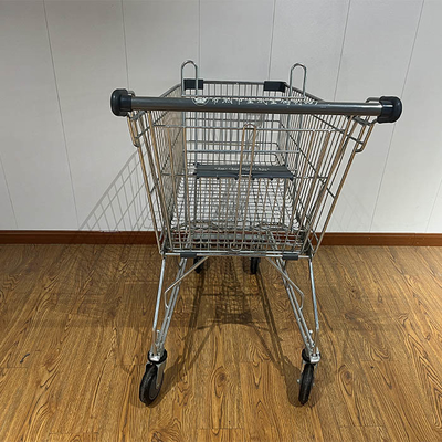 125L Australian supermarket shopping cart with grey plastic parts chain store shopping cart CE