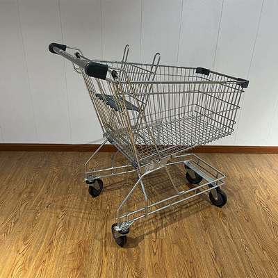 125L Australian supermarket shopping cart with grey plastic parts chain store shopping cart CE