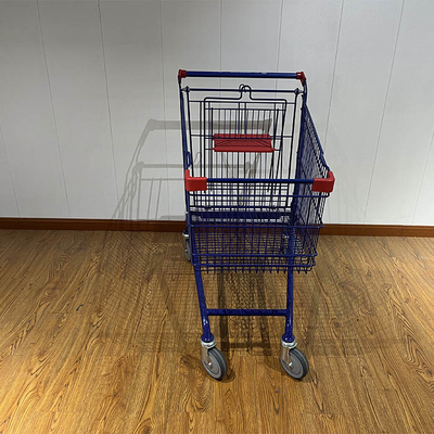 180L General store Elevator Wheel Steel Shopping Cart with CE Certificate and High Loading Capacity
