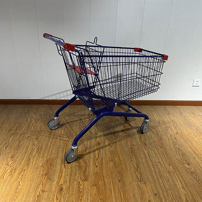 180L General store Elevator Wheel Steel Shopping Cart with CE Certificate and High Loading Capacity