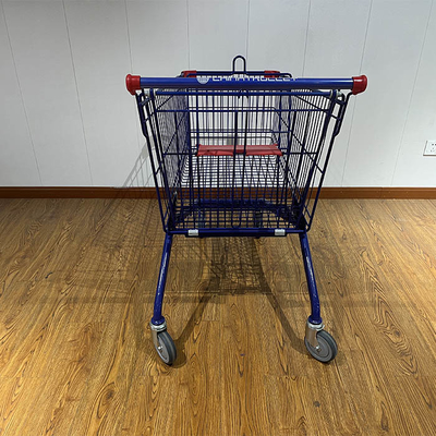 180L General store Elevator Wheel Steel Shopping Cart with CE Certificate and High Loading Capacity