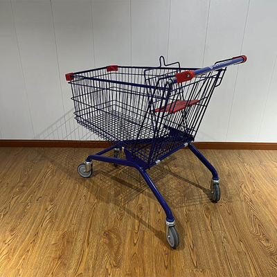 180L General store Elevator Wheel Steel Shopping Cart with CE Certificate and High Loading Capacity