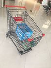 China Grey Powder Coating Asian Type Wire Shopping Trolley With 4 Swivel 5 Inch Casters company
