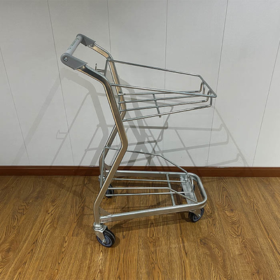 comprar Carritos de almacenamiento baratos de 2 niveles con ruedas de PU de 4