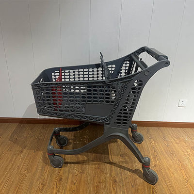 Buy 175L Customized Logo Retail Grocery Store Cart Supermarket Trolley Plastic Shopping Cart online manufacture