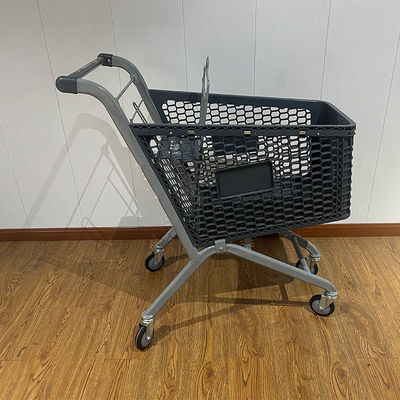 Buy 100L Galvanized Plastic Steel Metal Store Shopping Trolley Carts with Wire online manufacture