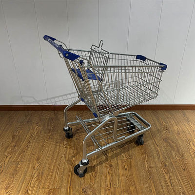 kopen 100L Duits type kruidenierswinkel Rolling Trolley ISO9001 Metal Shopping Trolley online vervaardiging