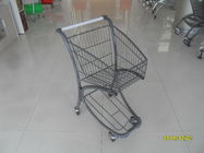 China 40L Steel Tube Airport Grocery Push Cart , Grocery Shopping Trolley With Advertisement Board company