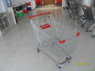 China Unfolding Steel Chrome Grocery Shopping Cart With Four Escalator Wheel company