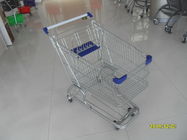 China Zinc Plated 80L Supermarket Shopping Trolley With Bottom Tray And Plastic Parts company