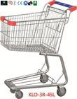China Promotional Chrome Plating Grocery Shopping Trolley 45L With Blue Plastic Handle company