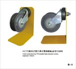China TPE Double Flakes Swivel Elevator Trolley Plain Bearing Castor Wheels , Diameter 100mm company