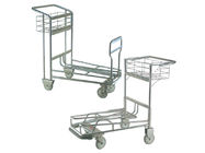China Portable Four Wheel 304 Stainless Airport Luggage Trolley With Automatic Brake company