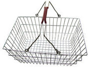 China Low Carbon Steel Hand - Held Metal Shopping Baskets With Handles 20 Liter company