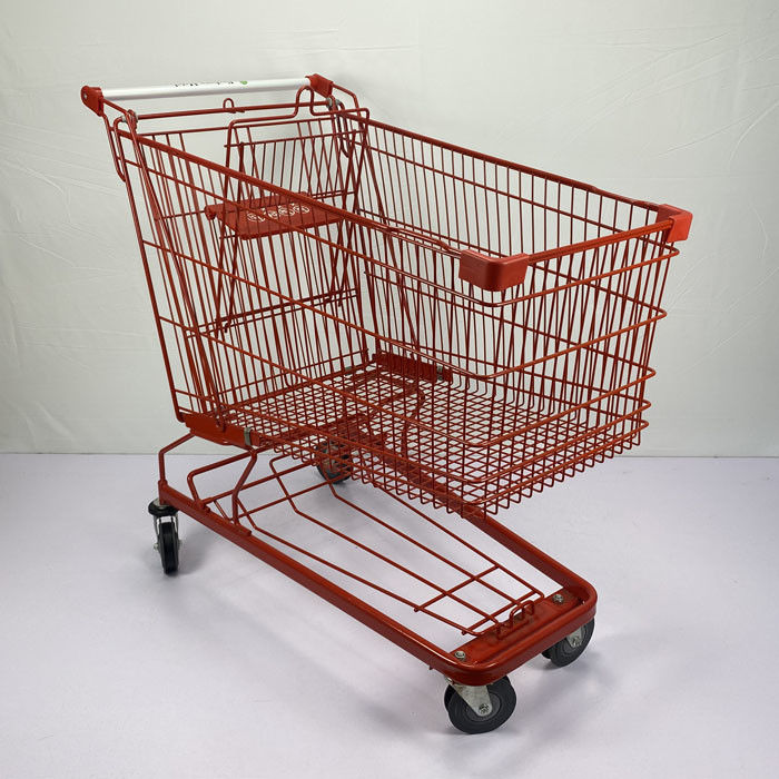 240L General store High Capacity Asian Type Steel Metal Shopping Trolley