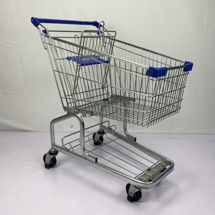 German Style 100L Convenience Retail Chain Supermarket Metal Trolley with 3 Blades Elevator Wheels Manufacturer